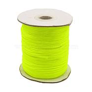 Nylon Thread, Nylon Jewelry Cord for Bracelets Making, Round, Green Yellow, 1mm in diameter, 225yards/roll(NWIR-G001-506)