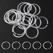 Acrylic Hoop Nose Ring, Piercing Body Jewelry for Her, White, 8x9x0.7mm, Pin: 0.7mm(AJEW-YW0001-06I)