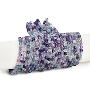 Natural Colorful Fluorite Beads Strands, Faceted Table Cut Cube, Grade AA, 4x4x4mm, Hole: 0.8mm, about 100pcs/strand, 15.55''(39.5cm)(G-P553-E01-03)