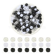 600Pcs 3 Colors Acrylic European Beads, Large Hole Beads, Barrel, Mixed Color, 9x6mm, Hole: 4mm, about 200pcs/color(DIY-YW0006-78)
