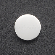 201 Stainless Steel Charms, for Simple Necklaces Making, Stamping Blank Tag, Laser Cut, Flat Round, Stainless Steel Color, 7.5x3mm, Hole: 1.8mm(STAS-R109-JA421-1)