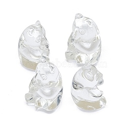 Synthetic Quartz Crystal Sculpture Display Decorations, for Home Office Desk, Panda, 18~20x18~20.5x27~30.5mm(G-F719-55F)