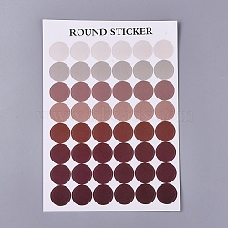 Polka Dot Pattern Decorative Labels Stickers, DIY Handmade Scrapbook Photo Albums, Brown, 217x151x0.2mm, Pattern: 20mm, 48pcs/sheet(DIY-L037-A02)