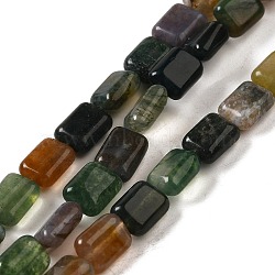 Natural Indian Agate Beads Strands, Rectangle, 8~9x6.5~7x4mm, Hole: 0.8mm, about 45pcs/strand, 15.16 inch(38.5cm)(G-G085-A11-01)
