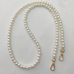 Plastic Imitation Pearl Bag Chain Shoulder, with Metal Buckles, for Bag Straps Replacement Accessories, Old Lace, 100x1cm(PURS-PW0001-294H)