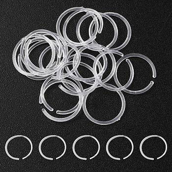 Acrylic Hoop Nose Ring, Piercing Body Jewelry for Her, White, 8x9x0.7mm, Pin: 0.7mm