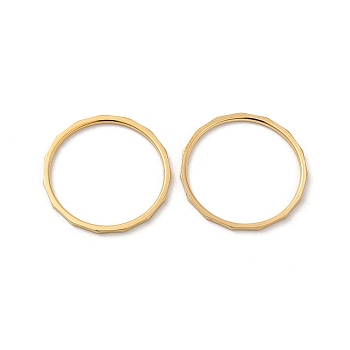 Ion Plating(IP) 304 Stainless Steel Finger Rings, Golden, US Size 9(18.9mm)