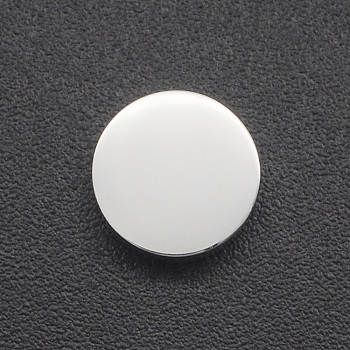 201 Stainless Steel Charms, for Simple Necklaces Making, Stamping Blank Tag, Laser Cut, Flat Round, Stainless Steel Color, 7.5x3mm, Hole: 1.8mm