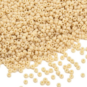 MIYUKI Round Rocailles Beads, Japanese Seed Beads, 11/0, (RR493) Opaque Pear, 2x1.3mm, Hole: 0.8mm, about 1111pcs/10g