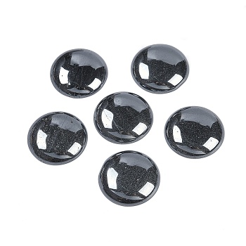 Synthetic Non-magnetic Hematite Cabochons, Half Round/Dome, 25x5.5mm