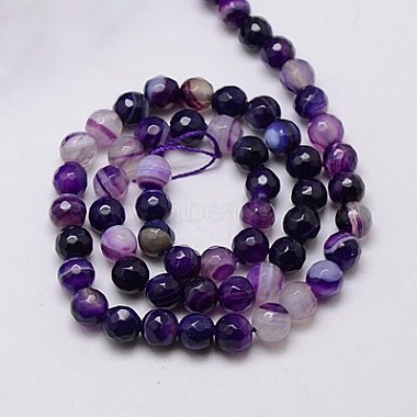 Chapelets de perles en agate à rayures naturelles/agates à bandes(G-G581-6mm-21)-2