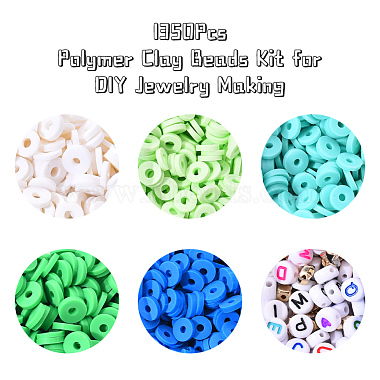 1350Pcs Polymer Clay Beads Kit for DIY Jewelry Making(DIY-YW0004-39E)-2