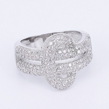 Brass Micro Pave Cubic Zirconia Finger Rings(RJEW-E145-30P)-2
