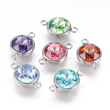Stainless Steel Color Mixed Color Stainless Steel+Rhinestone Links