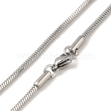 Non-Tarnish 201 Stainless Steel Snake Chain Necklaces for Men(NJEW-M218-02A-P)-2