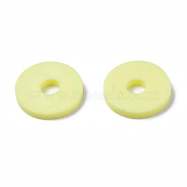 flache runde handgemachte Polymer Clay Perlen(CLAY-R067-10mm-23)-2