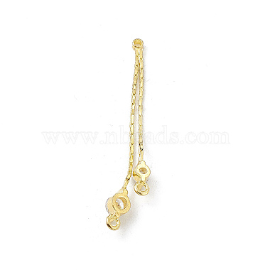 Brass Coreana Chains Tassel Pendants(KK-P227-08G)-2