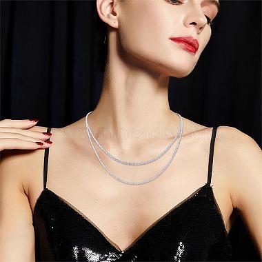 925 Sterling Silver Thin Dainty Link Chain Necklace for Women Men(JN1096A-02)-7