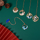 Cheriswelry 8Pcs 8 Style Zinc Alloy Bookmark for Reader(AJEW-CW0005-05)-4