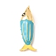 Brass with Enamel Big Pendants(KK-CBA2F11-05G-02)-1