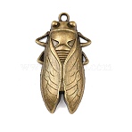 Tibetan Style Alloy Pendants, Cicada, Big Pendants, Antique Bronze, 61x33mm(X-PALLOY-N0118-113)