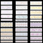 3 Sets 3 Colors Paper Hollow Lace Scrapbook Paper Pads Sets, for DIY Album Scrapbook, Greeting Card, Background Paper, Magazine, Rectangle with Flower Pattern, Mixed Color, 170x30~71x0.1mm, 1 set/color(DIY-CP0008-93A)