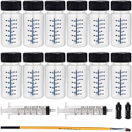 DIY Kit, Plastic Bottles, with Plastic Syringe Barrel Tip Caps and Dispensing Syringe(without needle), White, 287x6.5mm(DIY-BC0002-11)