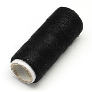 402 Polyester Sewing Thread Cords for Cloth or DIY Craft, Black, 0.1mm, about 120m/roll, 10rolls/bag(OCOR-R027-15)