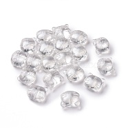 Glass Beads, for Jewelry Making, Cat, Silver, 12.5x14x6.5mm, Hole: 1mm(GLAA-G079-02J)