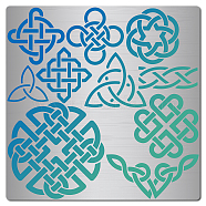 Stainless Steel Cutting Dies Stencils, for DIY Scrapbooking/Photo Album, Decorative Embossing DIY Paper Card, Matte Style, Stainless Steel Color, Knot Pattern, 16x16cm(DIY-WH0238-051)