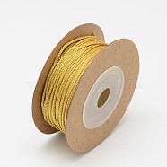 Braided Nylon Threads, Light Khaki, 1mm, about 14.21 yards(13m)/roll(NWIR-N003-1mm-03G)