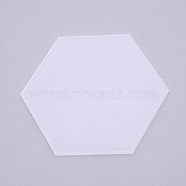 Acrylic Board, Hexagon, Clear, 86.5x99x3mm(TACR-WH0001-42B)