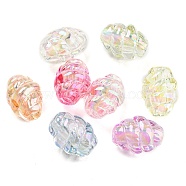 UV Plating Transparent Acrylic Beads, AB Color Plated, Iridescent Bicone, Mixed Color, 11.5x15.5mm, Hole: 3.8mm(MACR-D024-06)