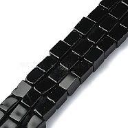 Natural Black Onyx(Dyed & Heated) Beads Strands, Cuboid, 6x4x4mm, Hole: 1mm, about 65pcs/strand, 15.94 inch(40.5cm)(G-C135-F02-01)