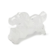 Natural Quartz Crystal Carved Healing Horse Figurines, Reiki Energy Stone Display Decorations, 33~34.5x17x50~54mm(DJEW-D012-05E)