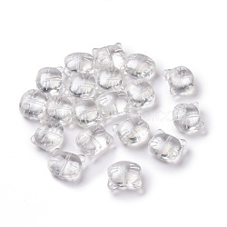 Glass Beads, for Jewelry Making, Cat, Silver, 12.5x14x6.5mm, Hole: 1mm(GLAA-G079-02J)