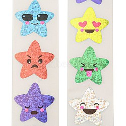 Small Star Stickers for Kids Reward, Mixed Color, 24.7x25x0.2mm, 500pcs/roll(DIY-H167-02)
