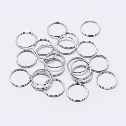 Anti-Tarnish Rhodium Plated 925 Sterling Silver Round Rings, Soldered Jump Rings, Closed Jump Rings, Platinum, 18 Gauge, 5x1mm, Inner Diameter: 3mm, about 90pcs/10g(STER-F036-03P-1x5)