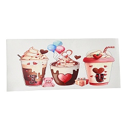 PET Self-Adhesive Stickers, for Party Decorative Present, Ice Cream, 110~120x230~250x0.3mm(STIC-P009-B04)