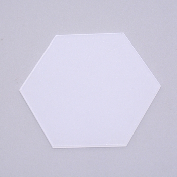 Acrylic Board, Hexagon, Clear, 86.5x99x3mm