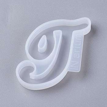 Letter DIY Silicone Molds, For UV Resin, Epoxy Resin Jewelry Making, Letter.T, 51x42x8mm, Inner Diameter: 43x28mm