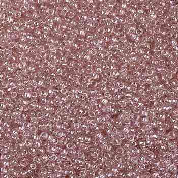 TOHO Round Seed Beads, Japanese Seed Beads, (290) Transparent Luster Rose, 8/0, 3mm, Hole: 1mm, about 10000pcs/pound