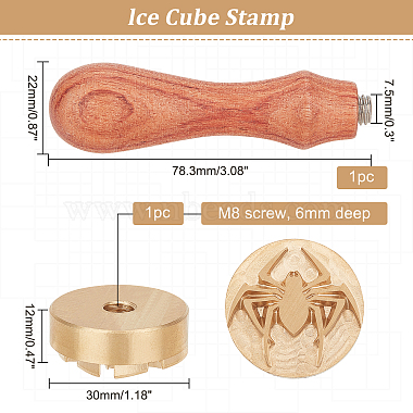 Olycraft 1Pc Brass Stamp Head(DIY-OC0008-33D)-2