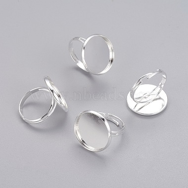 Silver Silver Brass Ring Components