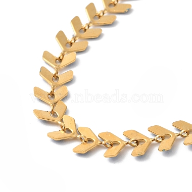 Enamel Ear of Wheat Link Chains Bracelet(BJEW-P271-02G-01)-3