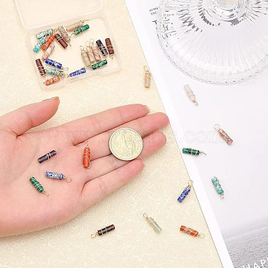 32Pcs 8 Style Natural & Synthetic Gemstone Pendants(FIND-CA0006-53)-3