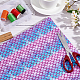 Fish Scale Pattern Polyester-Cotton Fabric(DIY-WH0430-114A)-5