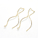 Brass Chain Stud Earring Findings(KK-T032-173G)-1