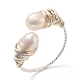 Natural Pearl Cuff Ring(RJEW-H220-15S)-1