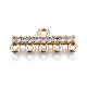 Brass Micro Pave Clear Cubic Zirconia Chandelier Component Links(KK-S359-163-RS)-1